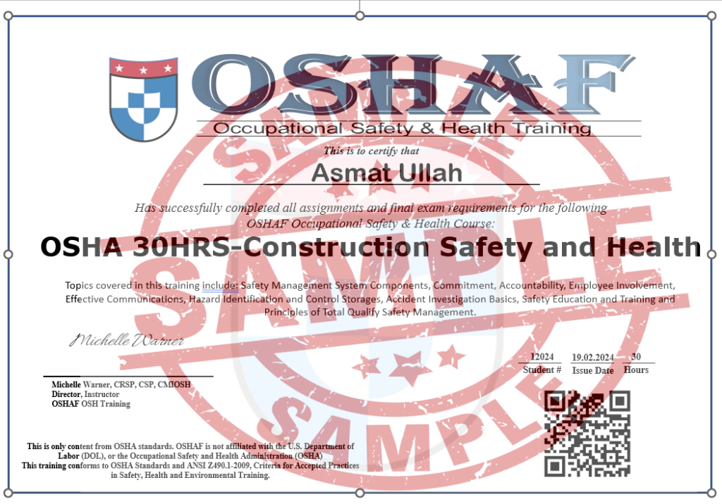 30-hour Construction Safety and Health
